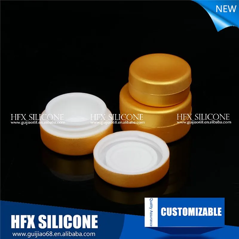 Alibaba express new product wholesale glass dry herb container, wax container silicone jars or wax oil extract bho