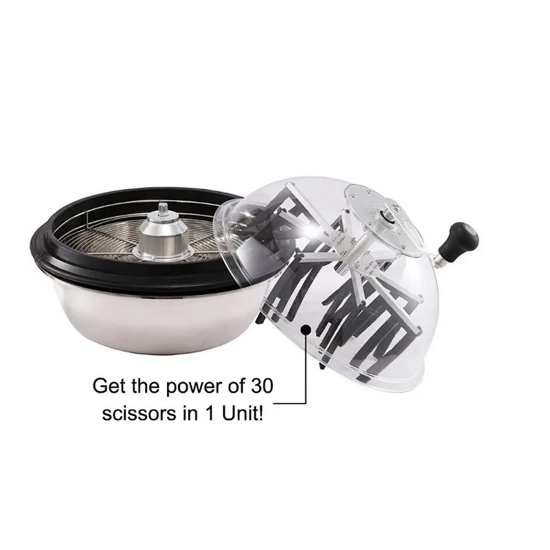 Upgraded Gears Sharp 16-Inch Leaf Bowl Trimmer Machine Twisted Spin Cut for Plant Bud & Flower