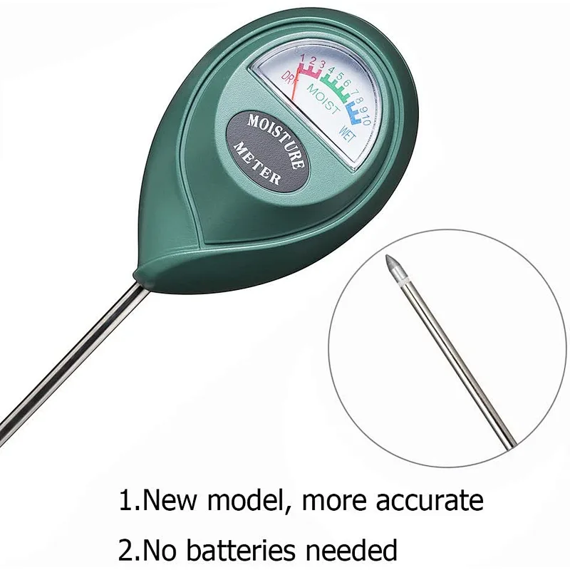 Soil Moisture Sensor Meter Water Monitor, Hygrometer for Gardening, Farming, No Batteries Required