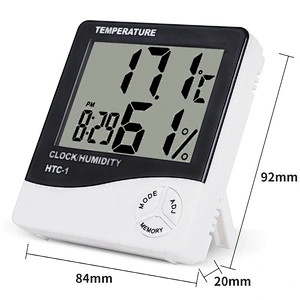 Indoor Digital C/F Thermometer Hygrometer Sensor Hygrometer Clock Desktop Weather Station Clock