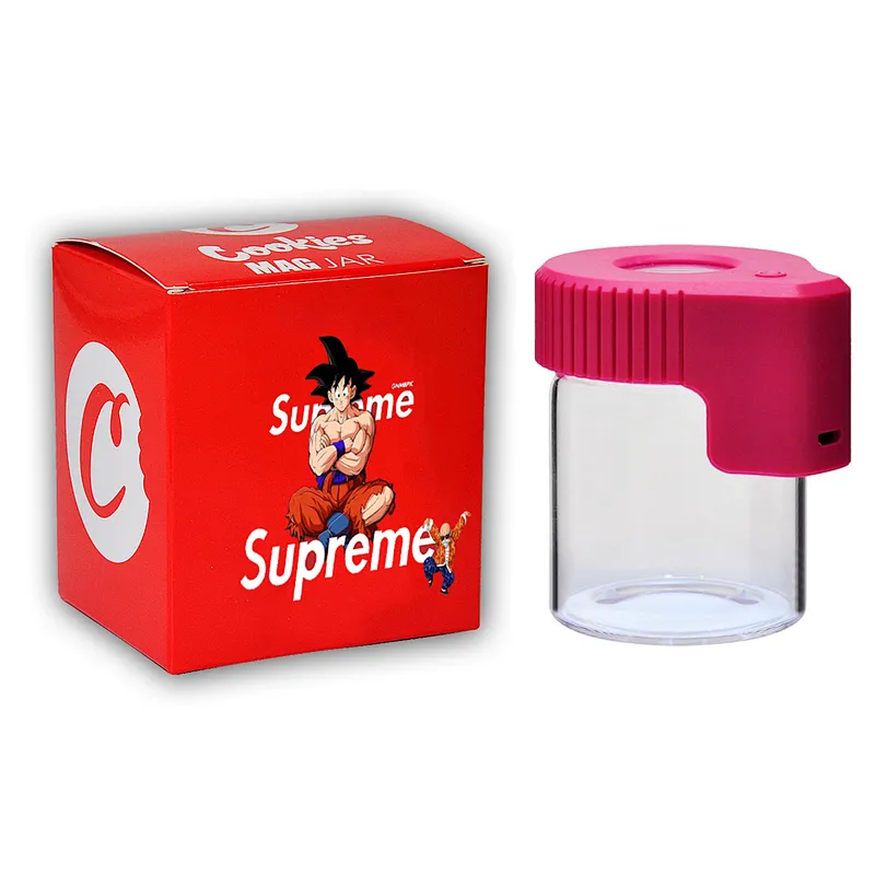 A MR PACK Plastic Glass Light-Up LED Glow Air Tight Transparent Storage Magnifying Viewing Jar