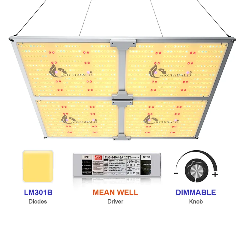 A Fast Delivery Archibald 450W growlight led panel  LM301B LM301H UV ir Full Spectrum LED Grow Light for indoor plants