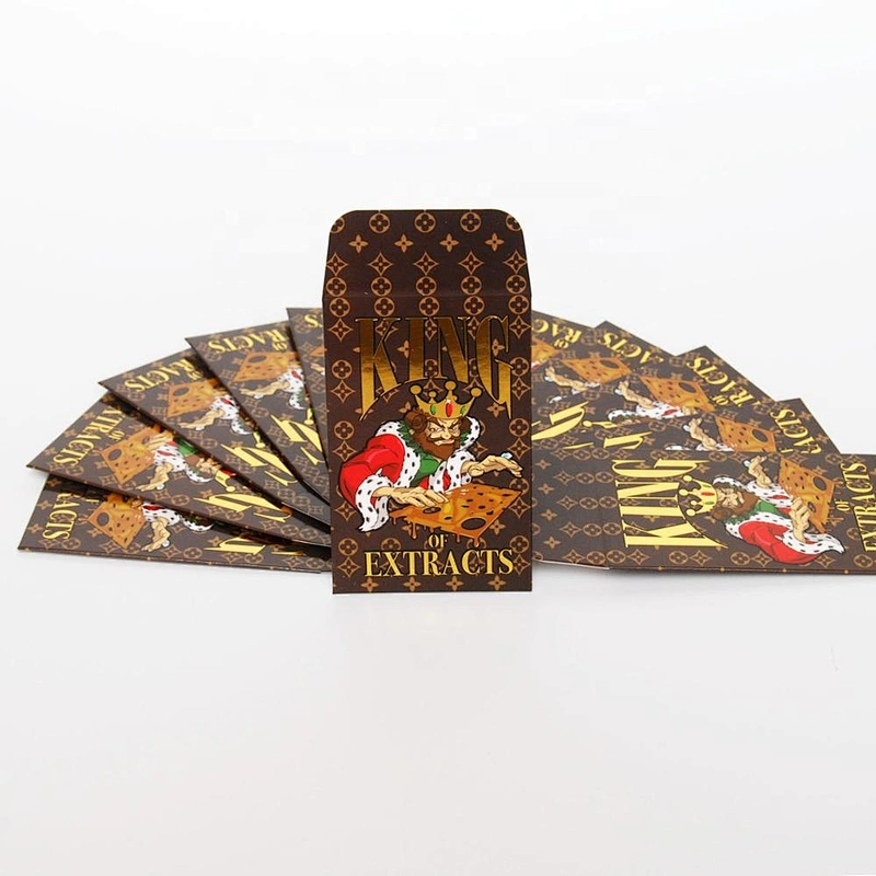 Original Black Gold Coin Foil Concentrate packaging Extract Shatter Wax Envelopes