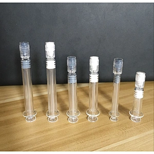 A Custom Logo 1ml Cbd Glass Luer Lock Oil Syringe