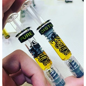A Custom Logo 1ml Cbd Glass Luer Lock Oil Syringe
