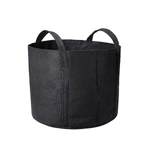 5-Pack 1 Gallon Heavy Duty Thickened Nonwoven Fabric Pots Grow Bags with Handles