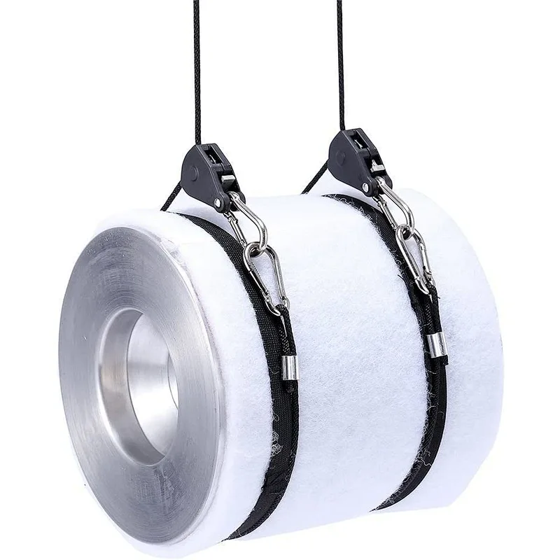 Heavy-duty adjustable rope clip hangers 2 pairs of 1/8 inch (150 lbs. load) reinforced metal,