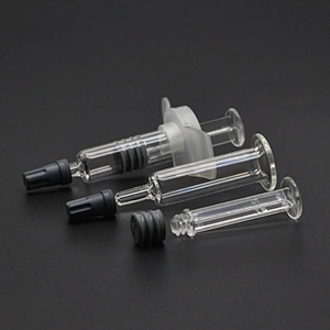 1ml Borosilicate Glass Luer Lock Syringe Reusable Pyrex for CBD Oil
