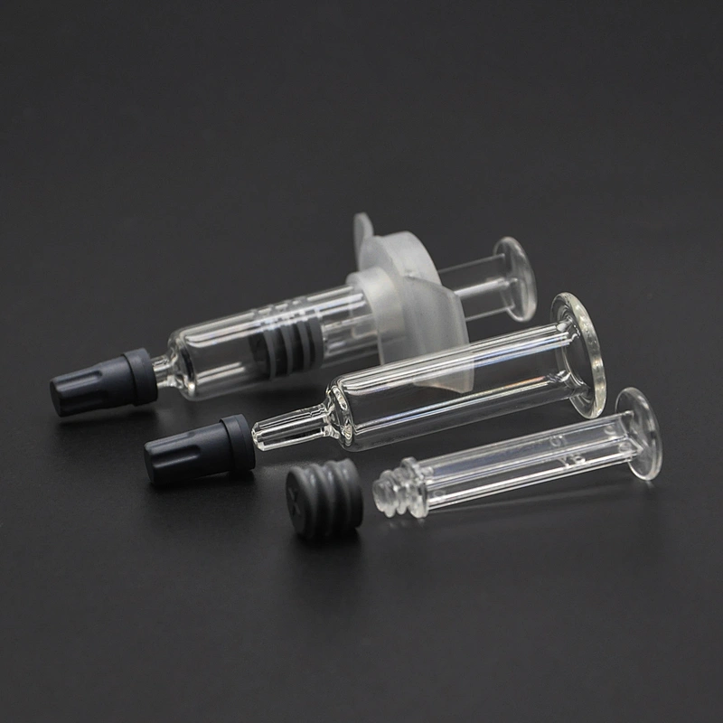 1ml Borosilicate Glass Luer Lock Syringe Reusable Pyrex for CBD Oil
