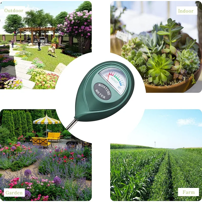 Soil Moisture Sensor Meter Water Monitor, Hygrometer for Gardening, Farming, No Batteries Required