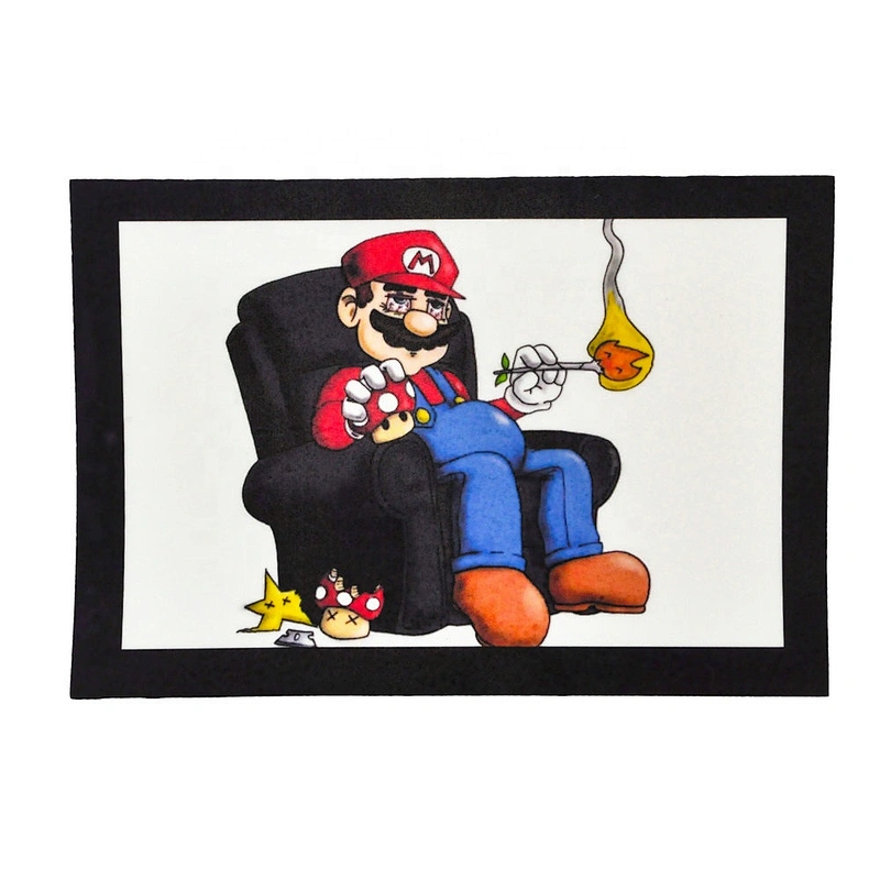 Wholesales Customized Printing Round Shape Smoking Accessories Dabs Wax Silicone Mat