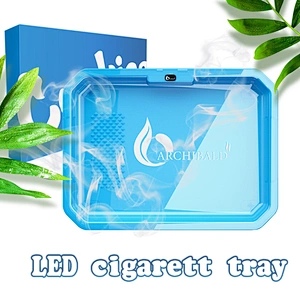 Cigarette Tray Square LED Tobacco Rolling Trays for Smoking Accessories with Handbag Portable Box Gift For Boyfriend