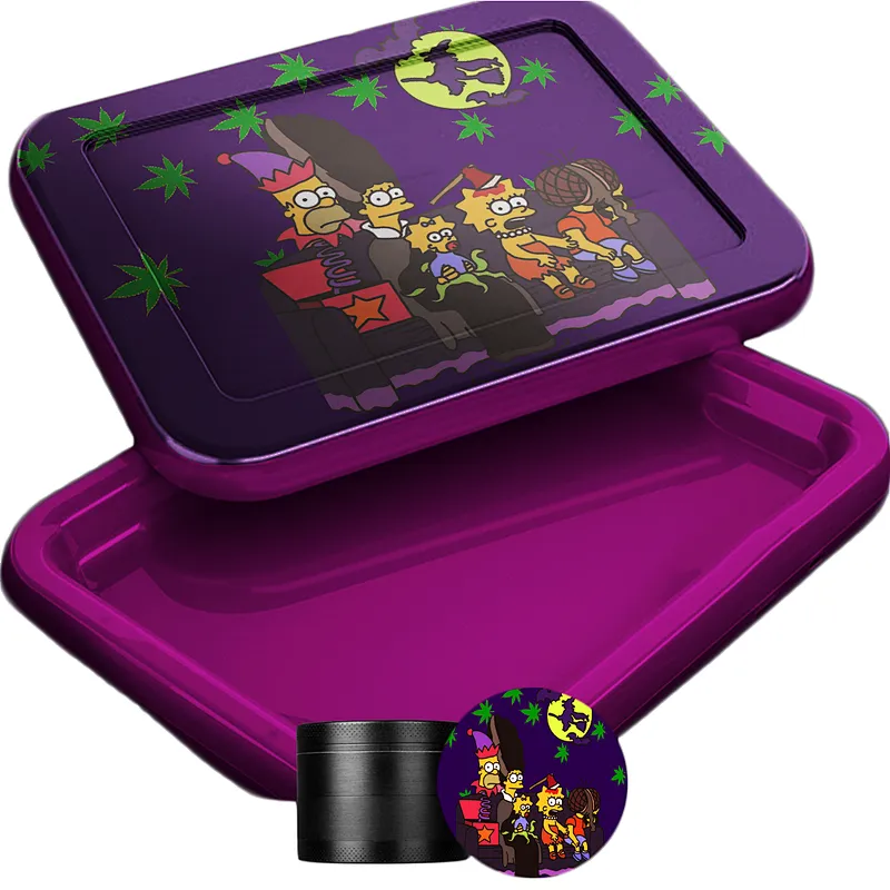 Small MOQ Customized Led Illuminated Rolling Tray Smoke Tray Light Up Rolling Tray