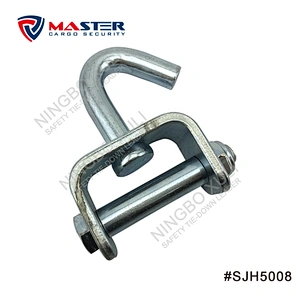 50mmx3000kgs Swivel J Hook with Bolt & Nut for Cargo Lashing