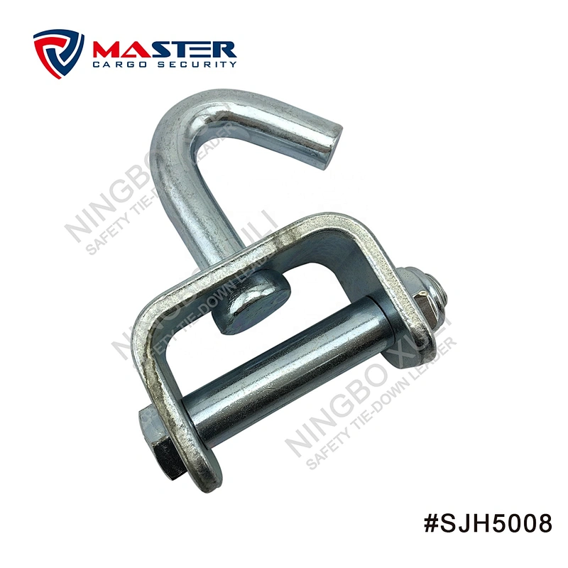 50mmx3000kgs Swivel J Hook with Bolt & Nut for Cargo Lashing