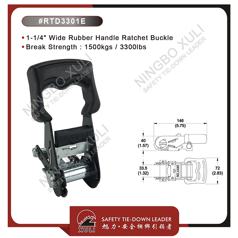 32mmx1500kgs Ratchet Buckle Wide Handle for Cargo Lashing