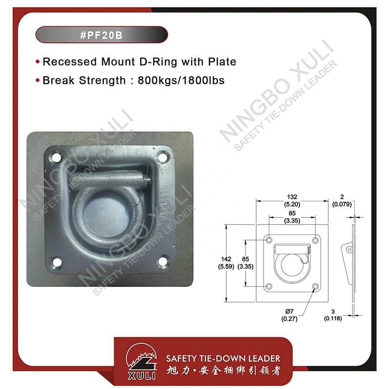 Recessed Mount D-Ring with Plate