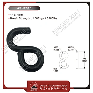 25mmx1500kgs S Hook for Cargo Lashing