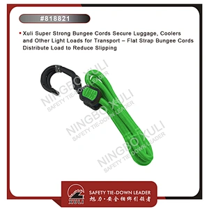 Xuli Super Strong Bungee Cords Secure Luggage, Coolers and Other Light Loads for Transport - Flat Strap Bungee Cords Distribute