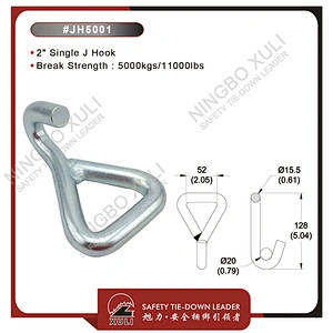 50mmx5000kgs Single J Hook for Cargo Lashing
