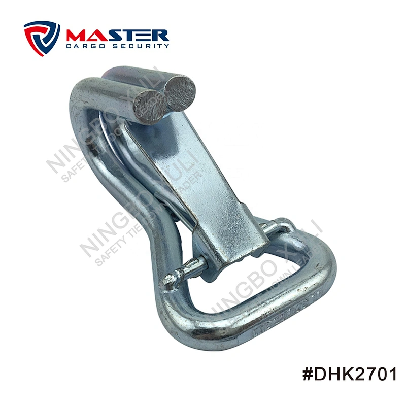 25mmx1500kgs Double J Hook with Keeper for Cargo Lashing
