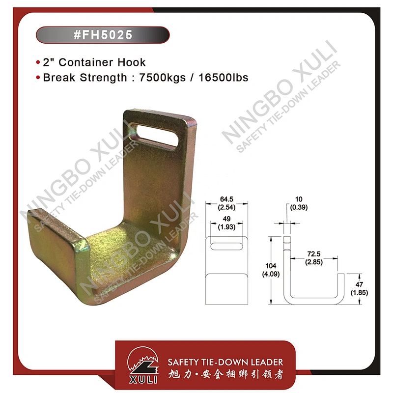 50mmx7500kgs Container Hook for Cargo Lashing