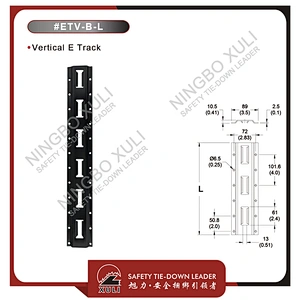 Vertical E Track Black Powder Coating