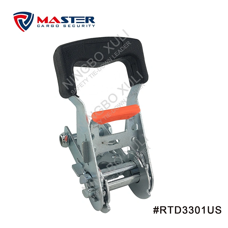 32mmx1500kgs Ratchet Buckle Wide Soft Rubber Handle for Cargo Lashing