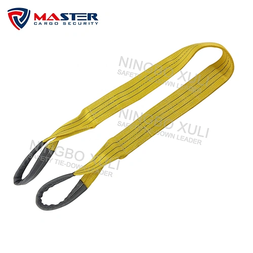 WLL 3T Double Layer Flat Web Sling for Lifting SF7:1 Color Yellow