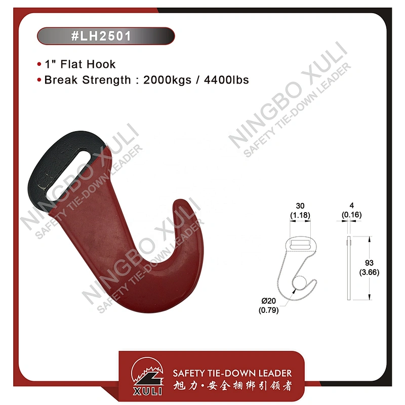 25mmx2000kgs Flat Hook for Cargo Lashing