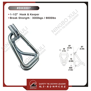 35mmx3000kgs Hook & Keeper for Cargo Lashing