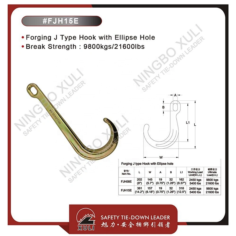 Forging J Type Hook with Ellipse Hole