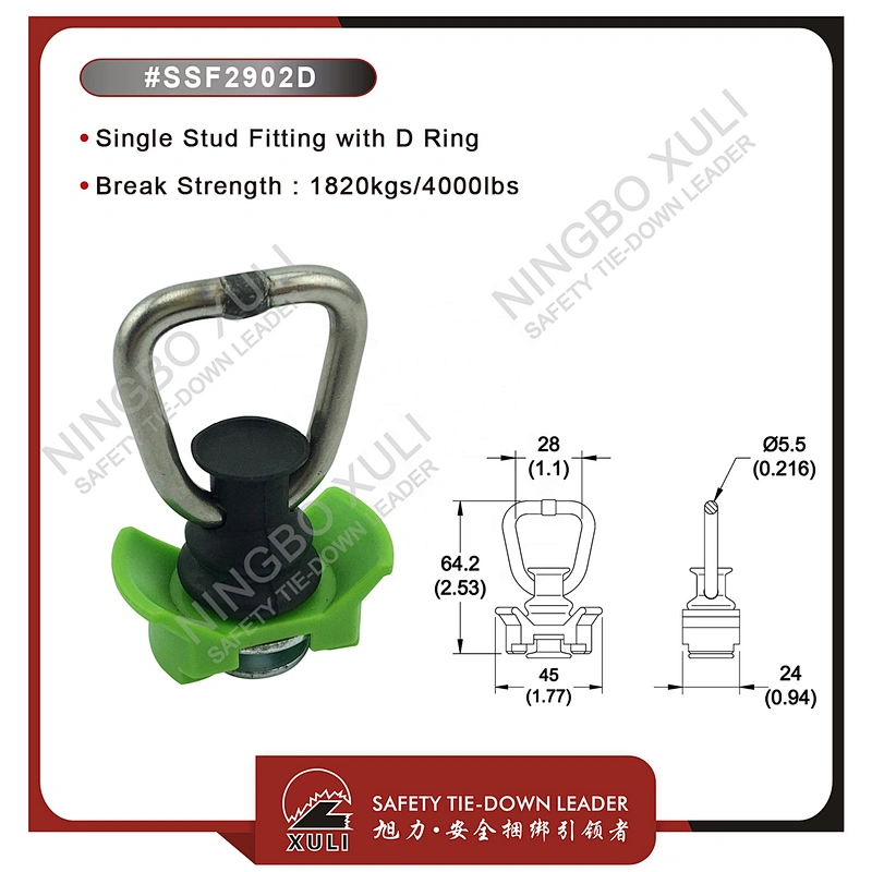Single Stud Fitting with D Ring