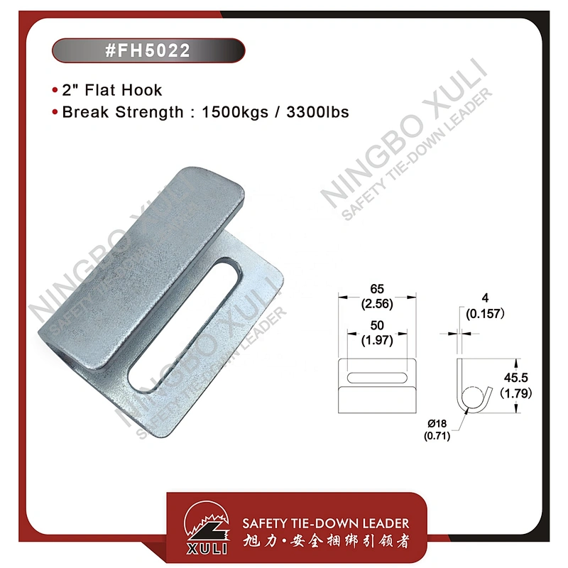 50mmx1500kgs Flat Hook for Cargo Lashing