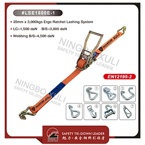 35mm x 3,000kgs reverse ergonomic ratchet lashing strap