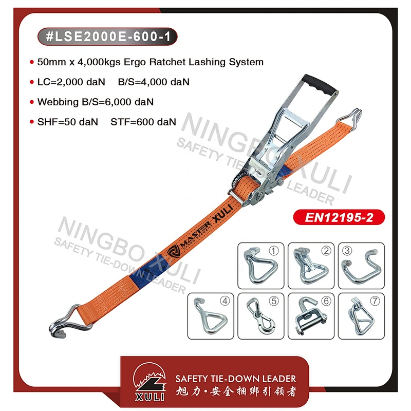 4000kg ergo ergonomic tie down lashing straps