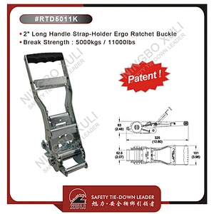 50mmx5000kgs Patent Strap-Holder Ergo Ratchet Buckle Long Handle for Cargo Lashing RTD5011K