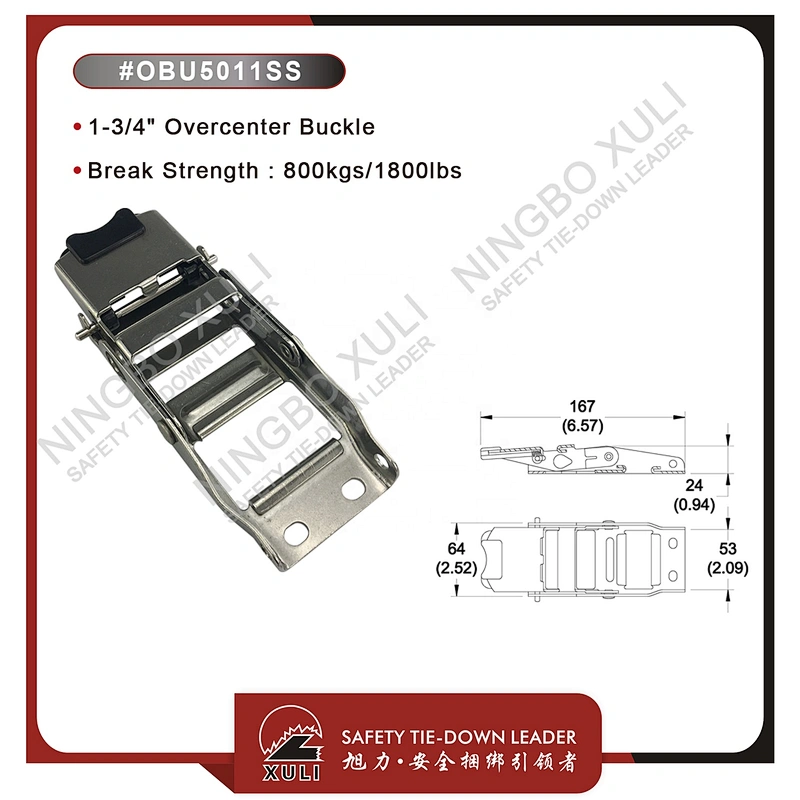 45mmx800kgs Overcenter Buckle for Cargo Lashing