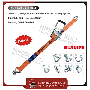50mm x 5,000kgs step Release tensioner Ratchet Lashing strap