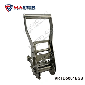 50mmx4000kgs Stainless Steel Ratchet Buckle Long Wide Handle for Cargo Lashing
