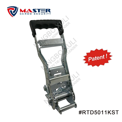 50mmx5000kgs Patent Strap-Holder Ergo Ratchet Buckle Long Soft Rubber Handle for Cargo Lashing RTD5011KST