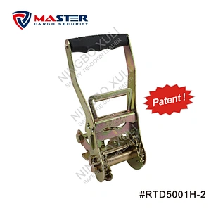 50mmx5000kgs Patent Gradual Release Ratchet Buckle Long Wide Handle for Cargo Lashing RTD5001H-2