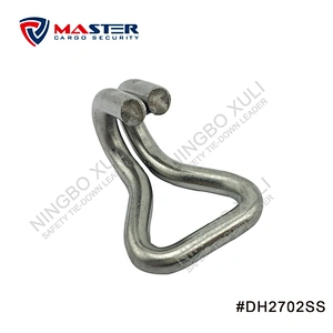 25mmx1500kgs Stainless Steel Double J Hook for Cargo Lashing