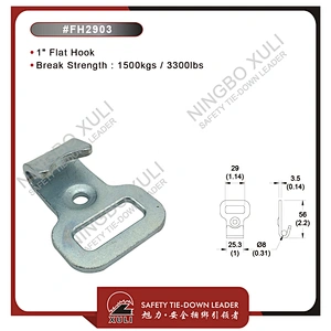 25mmx1500kgs Flat Hook for Cargo Lashing