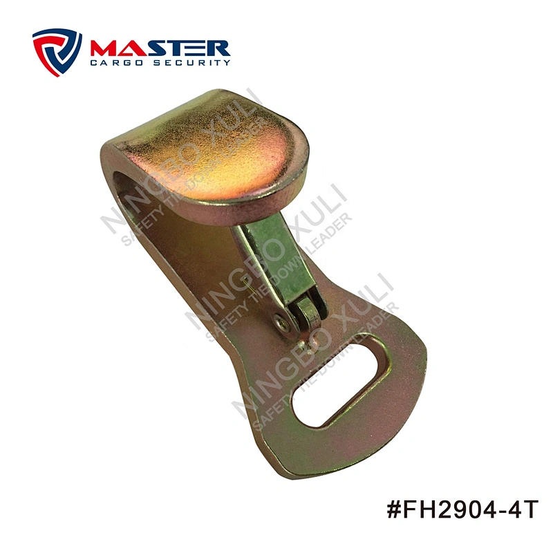 Flat Hook with Keeper for Cargo Lashing
