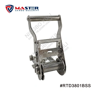 35mmx2500kgs Stainless Steel Ratchet Buckle Wide Handle for Cargo Lashing