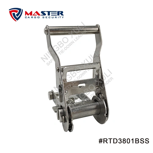 35mmx2500kgs Stainless Steel Ratchet Buckle Wide Handle for Cargo Lashing