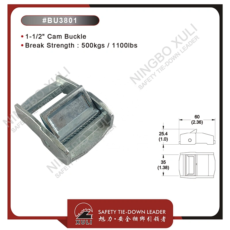 35mmx500kgs Cam Buckle for Cargo Lashing