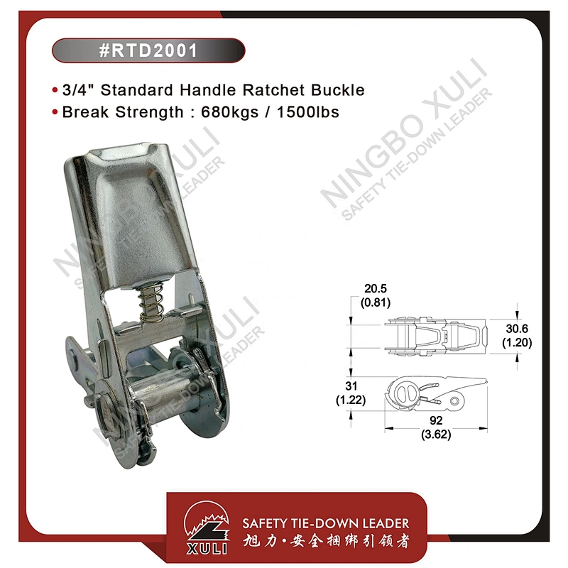 20mmx680kgs Ratchet Buckle  Standard Handle for Cargo Lashing RTD2001