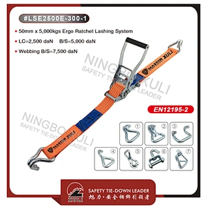 50mm x 5,000kgs reverse ergonomic ratchet lashing strap